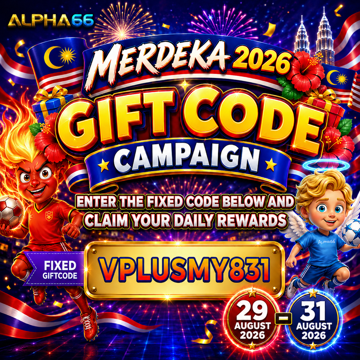 Alpha66 Merdeka 2026 gift code campaign