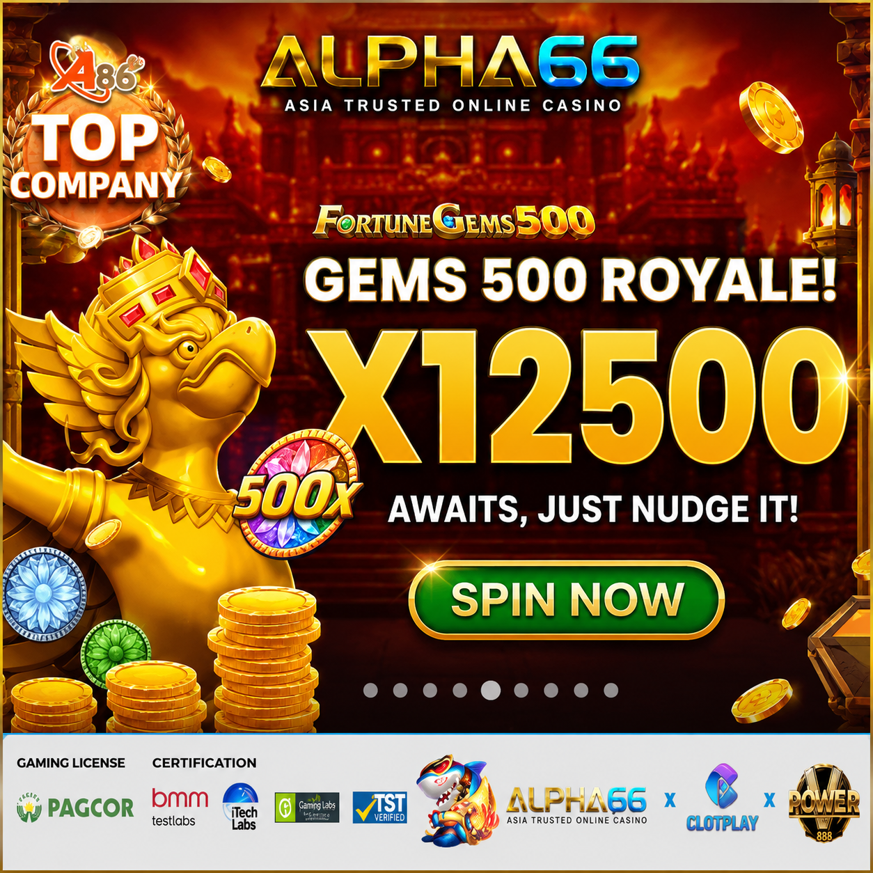 Alpha66 Fortune Gems 500 slot promotion
